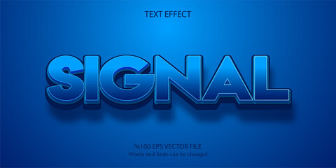 Strong green editable text effect for technocratic and futuristic gratification: Signal