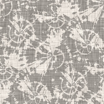 Beige tonal linen shell motif texture background. Summer coastal living style home decor fabric effect. Decorative sealife textile seamless pattern 
