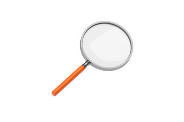 Magnifying glass isolated on white background, 3d illustration