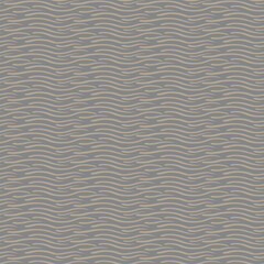 Obraz premium Beige tonal linen wavy water texture background. Summer coastal living style home decor fabric effect. Decorative sea ocean seamless pattern all over print