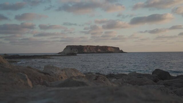 Yeronisos, Geronisos, small island lying of the west coast of Cyprus. Agios Georgios island. Akamas. Uninhabited island of Yeronisos Sacred Holy Island off the coast of Cyprus