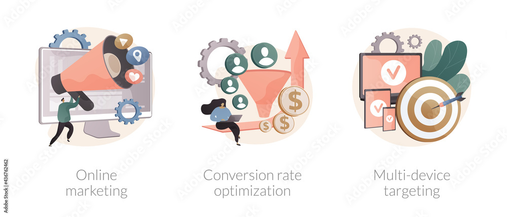 Canvas Prints internet advertising abstract concept vector illustrations.