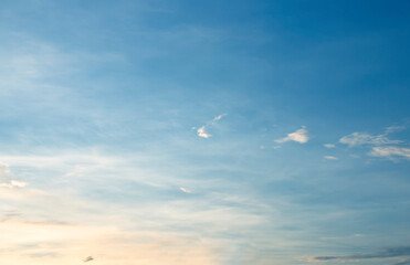 Obraz na płótnie Canvas Blue sky background and white clouds soft focus