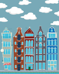 Fototapeta premium Houses of Amsterdam