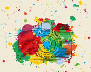 Vintage camera sketch