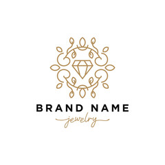 Luxury jewelry logo design premium