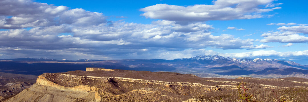Panoramic view from Park Point, the highest spot at Mesa Verde National Park in Colorado