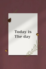 today is the day paper mockup