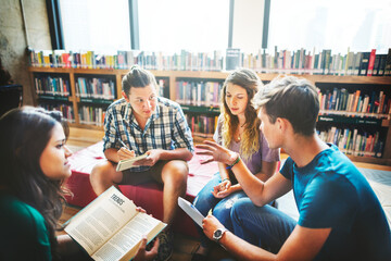 Young students at the school library