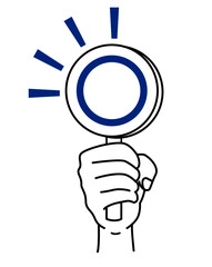 正解のサインを手に持つイラスト