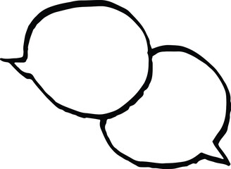 hand drawn double speech bubbles