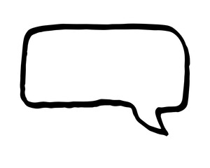 hand drawn speech bubble icon