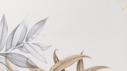 Tropical leafy background illustration