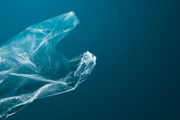 Save the ocean campaign plastic bag sinking in ocean remix media