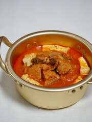 한국전통음식 김치찌개 
