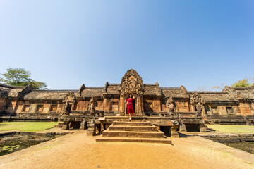 Naklejka premium Prasat Khao Phanom Rung is a stone laterite castle, Buri Ram Province, Thailand.