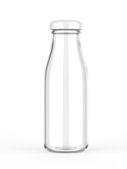 Blank Smoothie Bottle template. 3d render illustration.