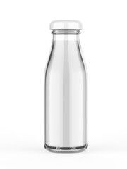 Blank Smoothie Bottle template. 3d render illustration.