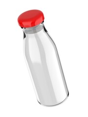 Blank Smoothie Bottle template. 3d render illustration.
