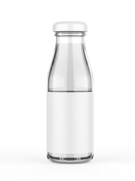 Blank Smoothie Bottle template. 3d render illustration.