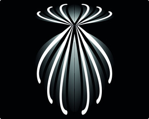 Abstract image on black background.