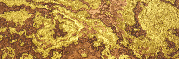 3D rendering. Abstract gold background.