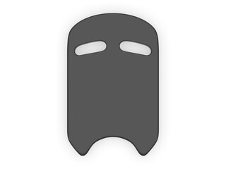 Blank Kickboard Swimming Training Template, 3d render illustration. 