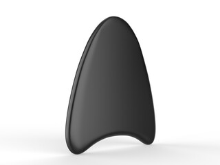 Blank Kickboard Swimming Training Template, 3d render illustration. 