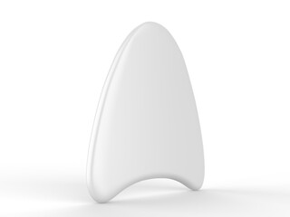 Blank Kickboard Swimming Training Template, 3d render illustration. 