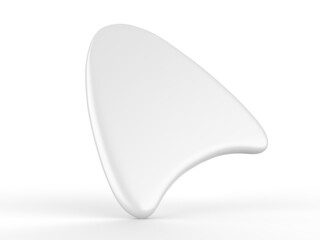 Blank Kickboard Swimming Training Template, 3d render illustration. 