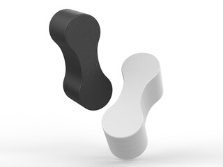 Blank Swimming Pull Buoy Template For Branding, 3d render illustration.