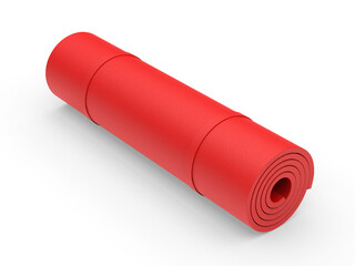 Blank yoga mat for branding, 3d render illustration.