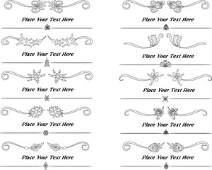 vector set: calligraphic design elements and page decoration