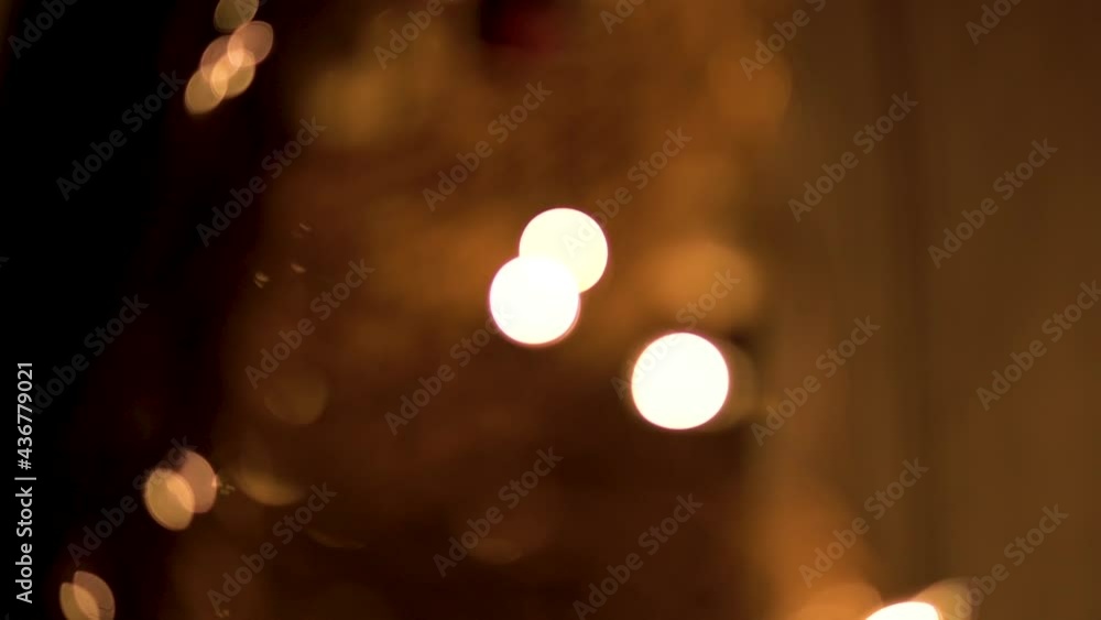 Poster tilt down shot of illuminated abstract shiny bokeh lights