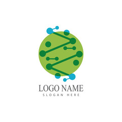 Molecule symbol logo template vector illustration design