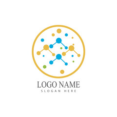 Molecule symbol logo template vector illustration design