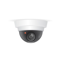 3D Surveillance dome camera security camera illustration © katakari