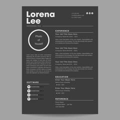 modern design resume template