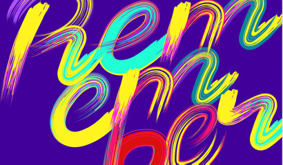 Obraz premium Lettering poster with calligraphy text. Abstract poster design. Vector illustration.