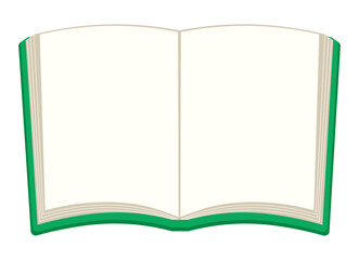 開いた本のイラスト 白紙 ノート