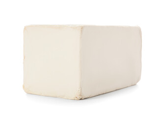 Fresh yeast on white background