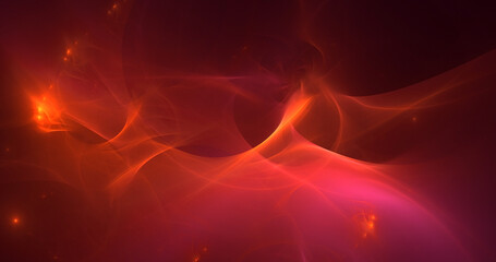 3D rendering abstract multicolor fractal light background