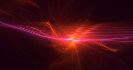 3D rendering abstract multicolor fractal light background