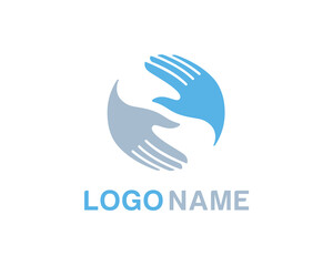 Two hands logo that represents a friendship. Hands logo. Hands logo for sale.