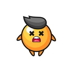 the dead ping pong ball mascot character