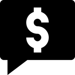 Naklejka premium Sms Banking Vector Glyph Icon