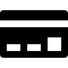 Obraz premium Credit Card Vector Glyph Icon