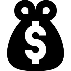 Money Sack Vector Glyph Icon