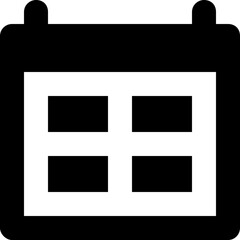 Calendar Vector Glyph Icon