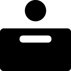 Working Human Vector Glyph Icon